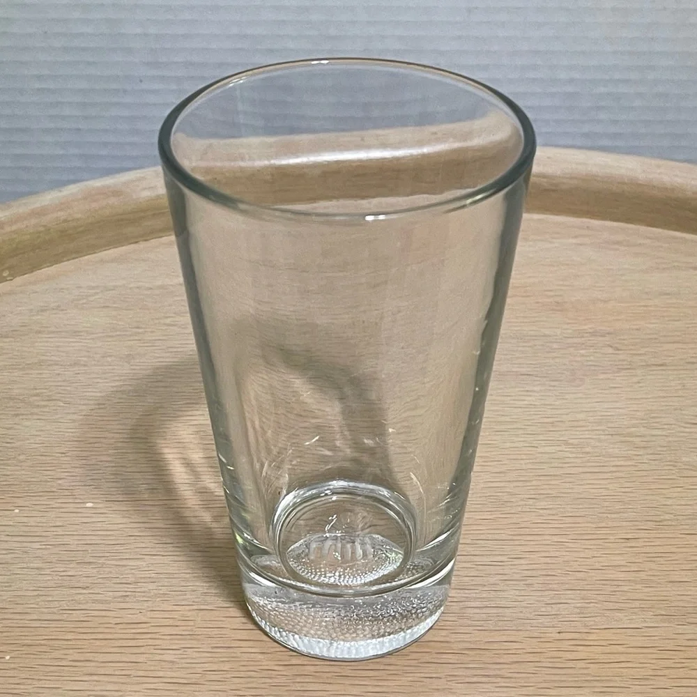 Football Embossed Pilsner Beer Glass Clear Beverage Tumbler Heavy Bottom Barware